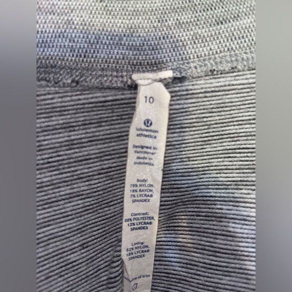 LULULEMON Women's Jacket In Stride Full Zip Athletic Pockets Sz 10 Multi Striped - Picture 7 of 7